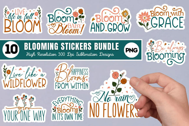 Blooming Stickers Bundle Sublimation Regulrcrative 