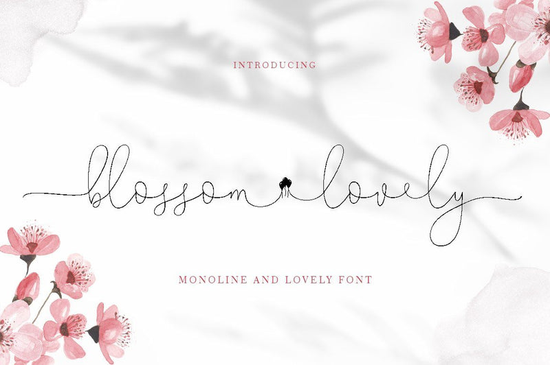 blossom lovely Font RomieStudio 