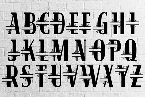 Blossom Split Alphabet A-Z svg SVG zafrans studio 