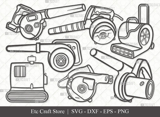 Blower Machine Outline SVG Cut File | Blower Machine SVG | Leaf Blowers Svg | Electric Blower Svg | Blower Svg Bundle SVG ETC Craft 