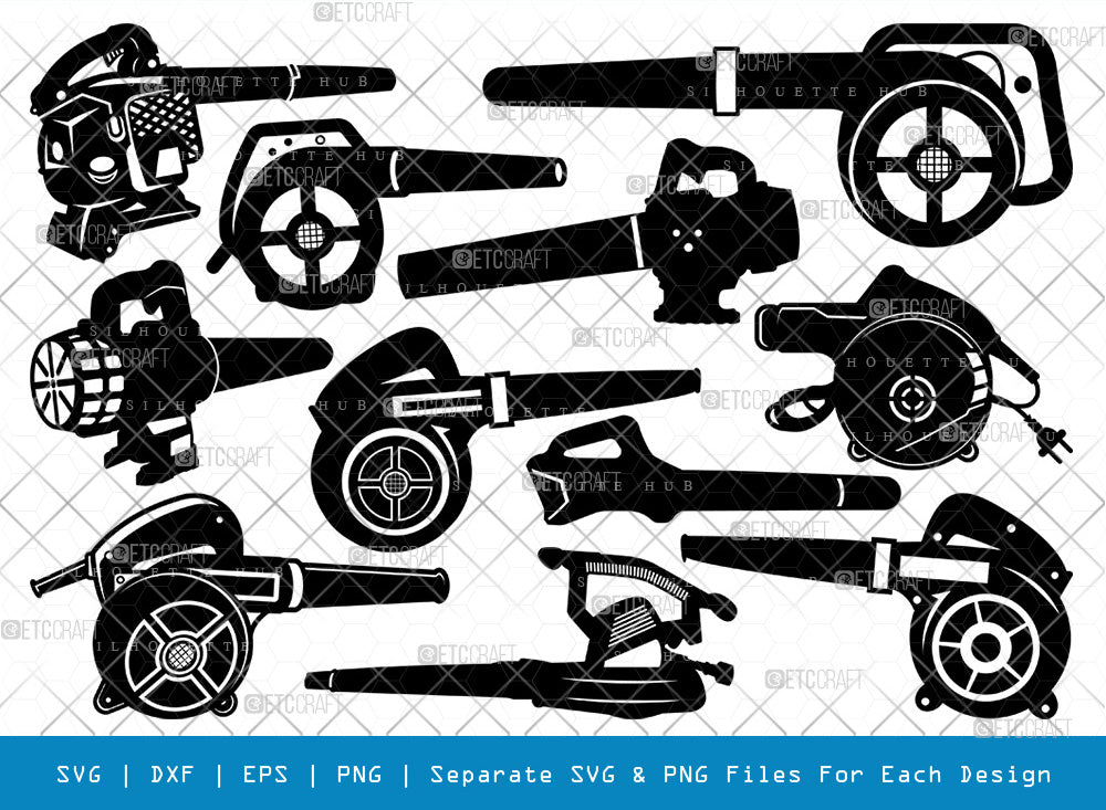 Blower Machine SVG Cut Files | Blower Machine Silhouette | Leaf Vacuum ...