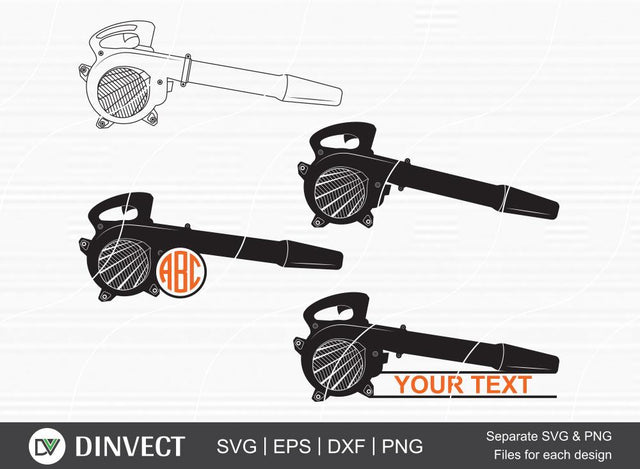 Blower Split silhouette, Leaf Blowers Monogram, Blower SVG, Electric Blower SVG, Blower Machine silhouette, Cricut design, download designs, Cutting Machine, Cameo, Vinyl Designs, Iron On Decals, Digital File, Instant Download SVG Dinvect 