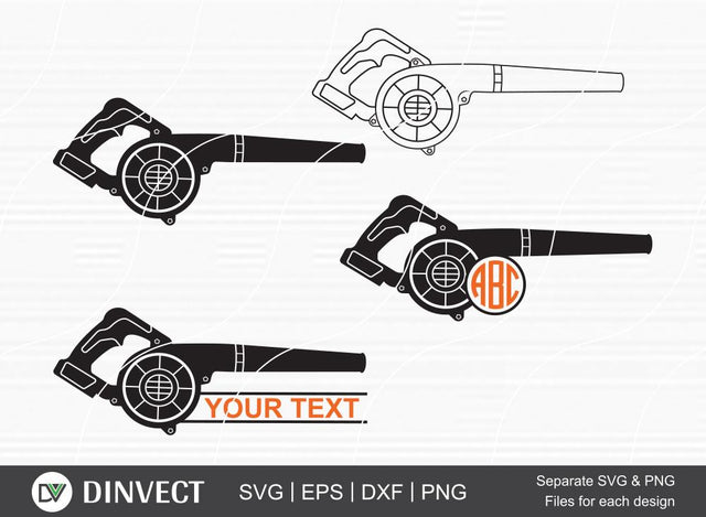 Blower Split silhouette, Leaf Blowers Monogram, Blower SVG, Electric Blower SVG, Blower Machine silhouette, Cricut design, download designs, Cutting Machine, Cameo, Vinyl Designs, Iron On Decals, Digital File, Instant Download SVG Dinvect 