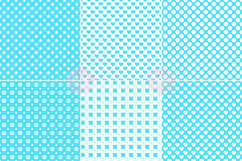 Blue and White Pattern Seamless Digital Paper Backgrounds Digital Pattern SineDigitalDesign 