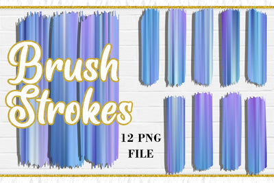 Blue Brush Strokes, PNG Sublimation Design Sublimation artnoy 