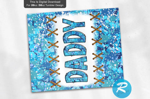 Blue Camo Daddy 20 oz / 30 oz Tumbler PNG Sublimation Regulrcrative 