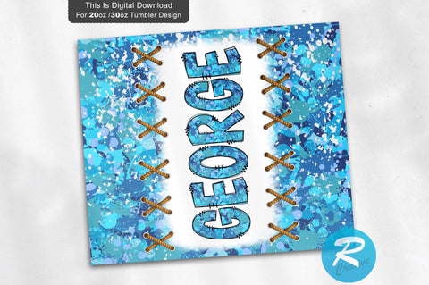 Blue Camo George 20 oz / 30 oz Tumbler PNG Sublimation Regulrcrative 