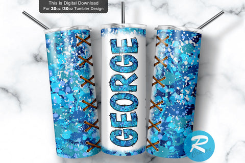 Blue Camo George 20 oz / 30 oz Tumbler PNG Sublimation Regulrcrative 
