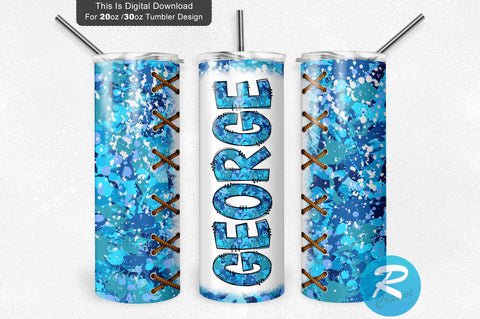 Blue Camo George 20 oz / 30 oz Tumbler PNG Sublimation Regulrcrative 