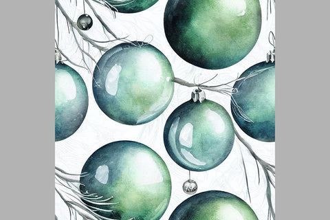 Blue Christmas decorations Seamless pattern Vintage motif - So Fontsy