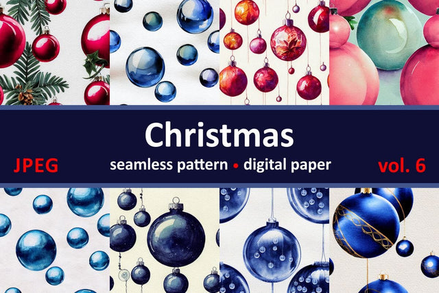 Blue Christmas decorations. Seamless return pattern. Vintage motif. Digital art Digital Pattern Zoya Miller 
