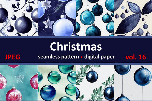 Blue Christmas decorations. Seamless return pattern. Vintage motif. Digital art Digital Pattern Zoya Miller 