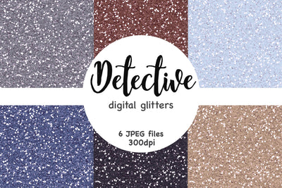 Blue Digital Glitter | Brown Glitter Paper Digital Pattern GlamArtZhanna 