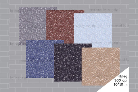 Blue Digital Glitter | Brown Glitter Paper Digital Pattern GlamArtZhanna 