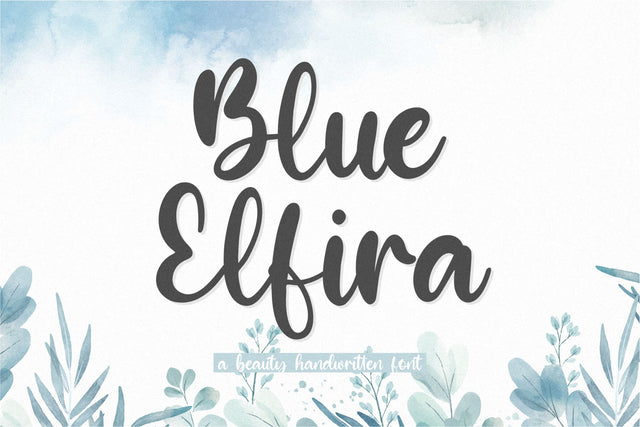 Blue Elfira Font Qwrtype Foundry 
