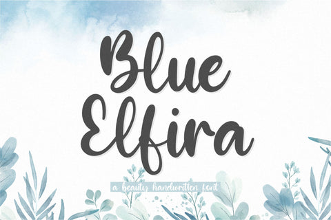 Blue Elfira Font Qwrtype Foundry 