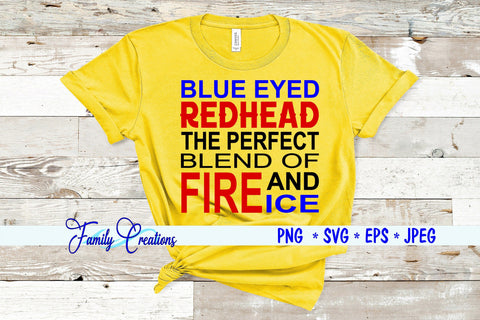 Blue Eyed Redhead The Perfect Blend of Fire and Ice SVG Family Creations 