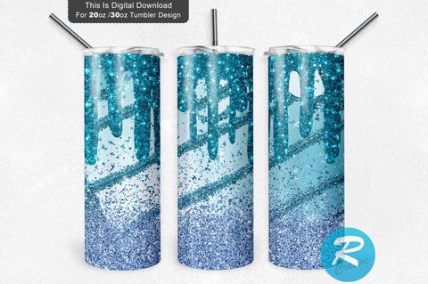 Blue glitter 20 oz / 30 oz Tumbler PNG Sublimation Regulrcrative 