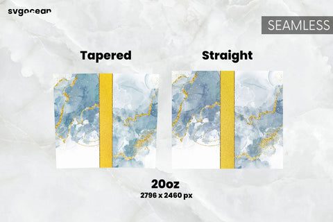 Blue Glitter Marble Tumbler | PNG Bundle | Tumbler 20oz Sublimation SvgOcean 