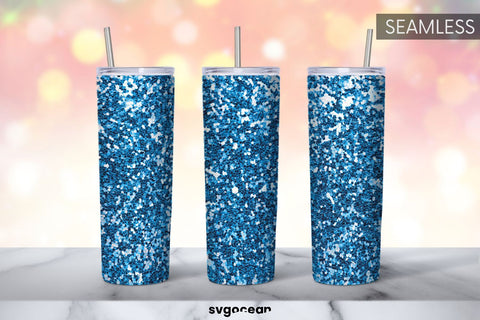 Blue Glitter Tumbler | PNG Bundle | Tumbler 20oz Sublimation SvgOcean 