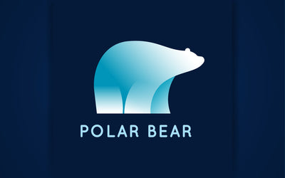 Blue gradient polar bear logo illustration SVG naemmiah021 