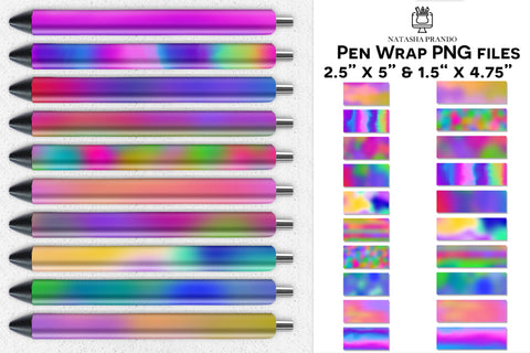 Blue Holographic Pen, Summer Sublimation Epoxy Pen Bundle Sublimation Natasha Prando 