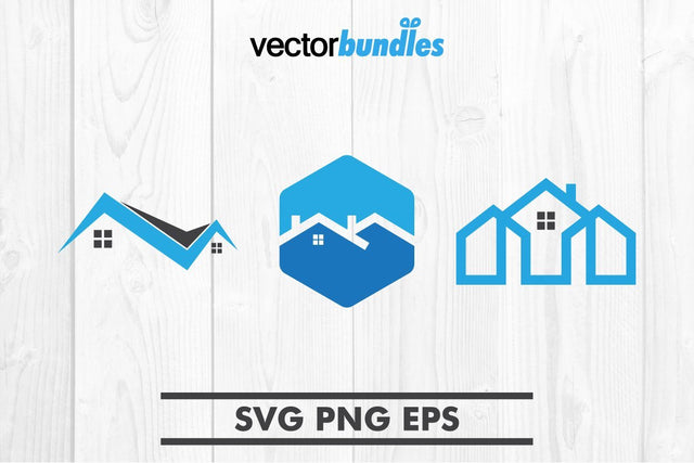 Blue house clip art svg SVG vectorbundles 