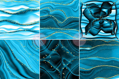 Blue Ink Digital Papers Texture Backgrounds Digital Pattern SineDigitalDesign 