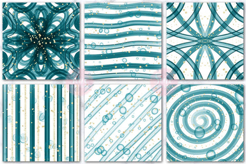 Blue Ink Glitter Digital Papers Backgrounds Set Digital Pattern SineDigitalDesign 