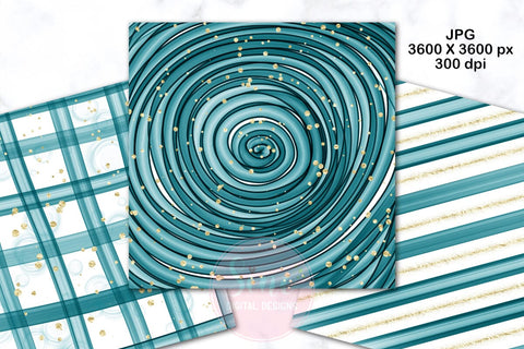 Blue Ink Glitter Digital Papers Backgrounds Set Digital Pattern SineDigitalDesign 