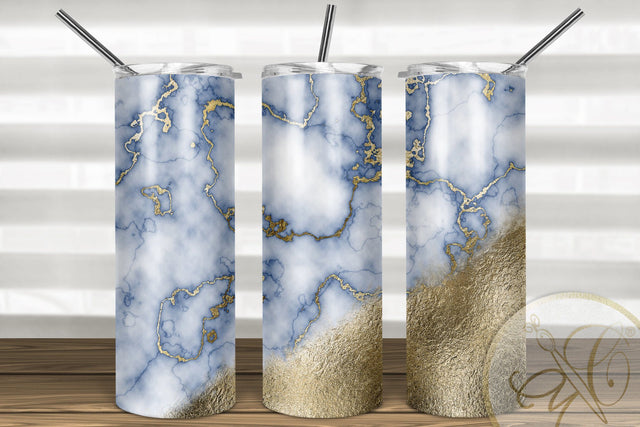 Blue Marble 20oz Skinny Tumbler Sublimation Sublimation Marlene Campos 