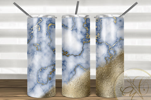 Blue Marble 20oz Skinny Tumbler Sublimation Sublimation Marlene Campos 