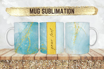 Blue Marble Mug Sublimation | PNG Bundle | Mug Wrap Sublimation SvgOcean 