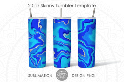 Blue Marble, Silver glitter, Tumbler PNG SVG Artisan Craft SVG 