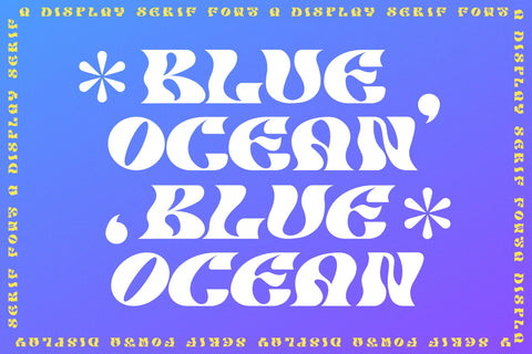 BLUE OCEAN Typeface Font Storytype Studio 