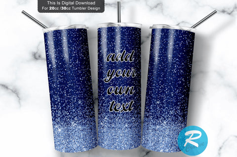 Blue Ombre 20 oz / 30 oz Skinny Tumbler Sublimation Regulrcrative 