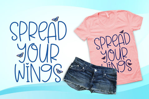 Blue Papillon - Cute Handwritten Font Font Dm Letter Studio 