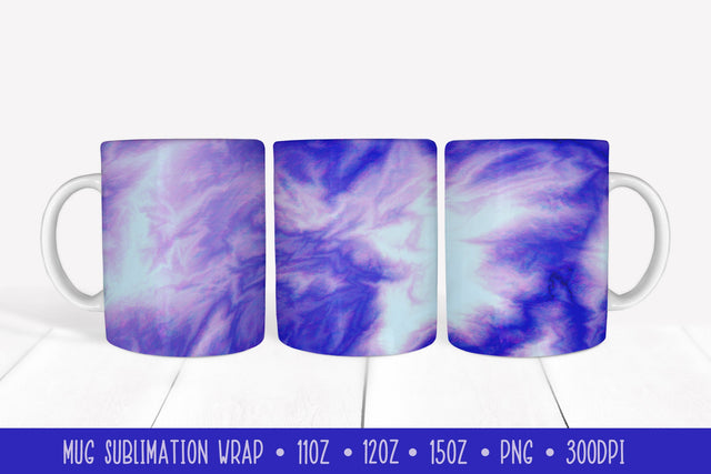 Blue Purple Mug Sublimation Wrap Marble Texture Mug Design Sublimation LaBelezoka 