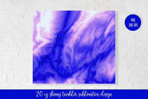 Blue Purple Tumbler Sublimation Wrap. Marble Tumbler Design Sublimation LaBelezoka 