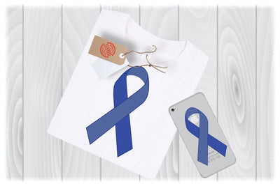 Blue Ribbon SVG Files for Cricut Designs | Colon Cancer SVG Files SVG My Sew Cute Boutique 