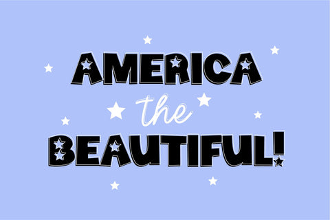 Blue Stars Patriotic 4th of July Star Font Font Blush Font Co. 