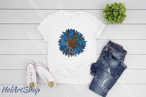 Blue sunflower Sublimation PNG Sublimation _HelArtShop_ 