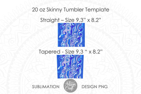 Blue swirl marble, 20 oz Tumbler sublimation SVG Artisan Craft SVG 