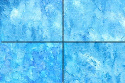 Blue Watercolor Digital Paper / Textures / Backgrounds Digital Pattern VR Digital Design 