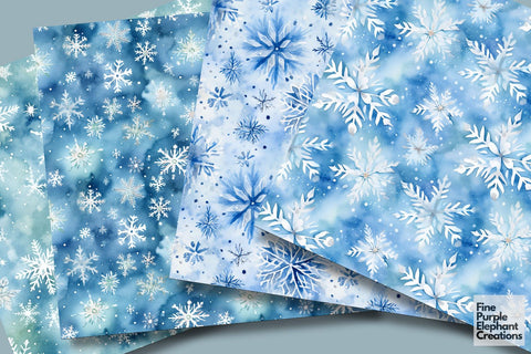 Blue Glitter Snowflakes Collection Graphic by kyootieskwaii · Creative  Fabrica