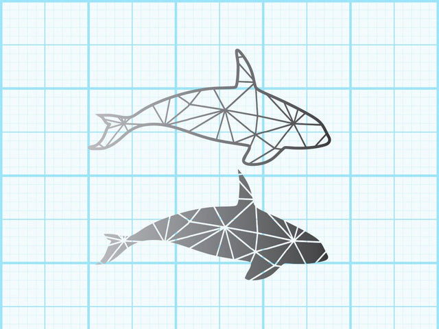 Blue whale Geomatical Print SVG Johan Ru designs 