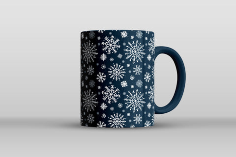 Blue Winter Mug Sublimation Design. Christmas Mug Wrap. Sublimation Vera Fedorova 