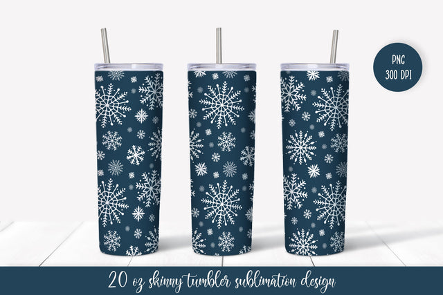 Blue winter tumbler sublimation wrap. Christmas tumbler Sublimation Vera Fedorova 