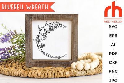 Bluebell Wreath SVG - Aries Frame Cut File SVG RedHelgaArt 
