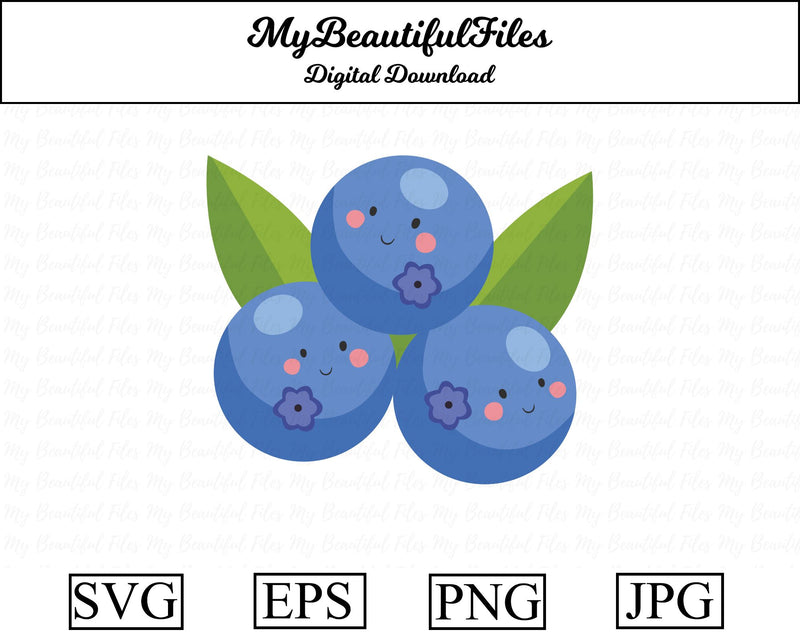 blueberries - fruit SVG MyBeautifulFiles 